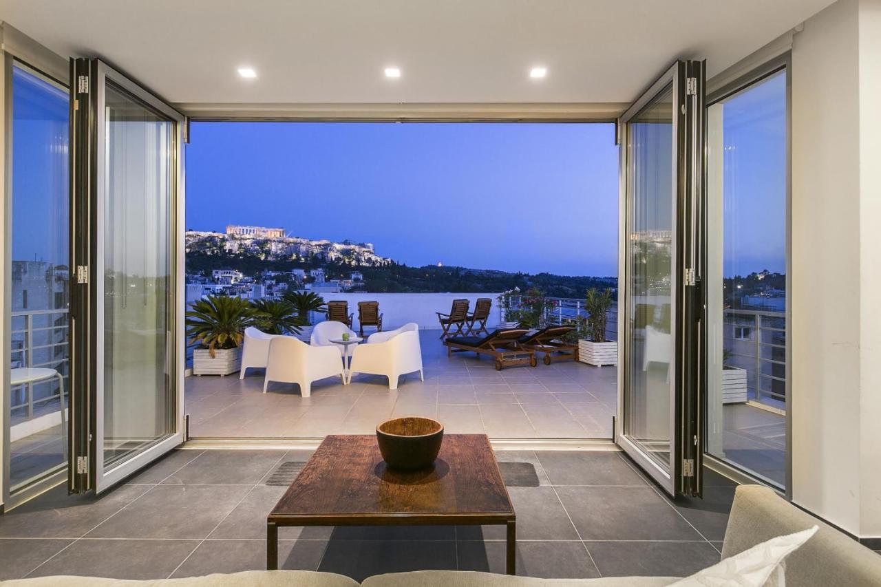 Acropolis Panorama View Penthouse With Private Terraces A Contemporary Parthenon Lägenhet Aten Exteriör bild