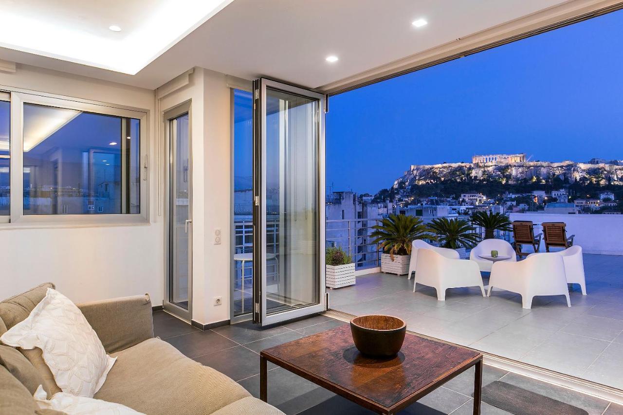 Acropolis Panorama View Penthouse With Private Terraces A Contemporary Parthenon Lägenhet Aten Exteriör bild