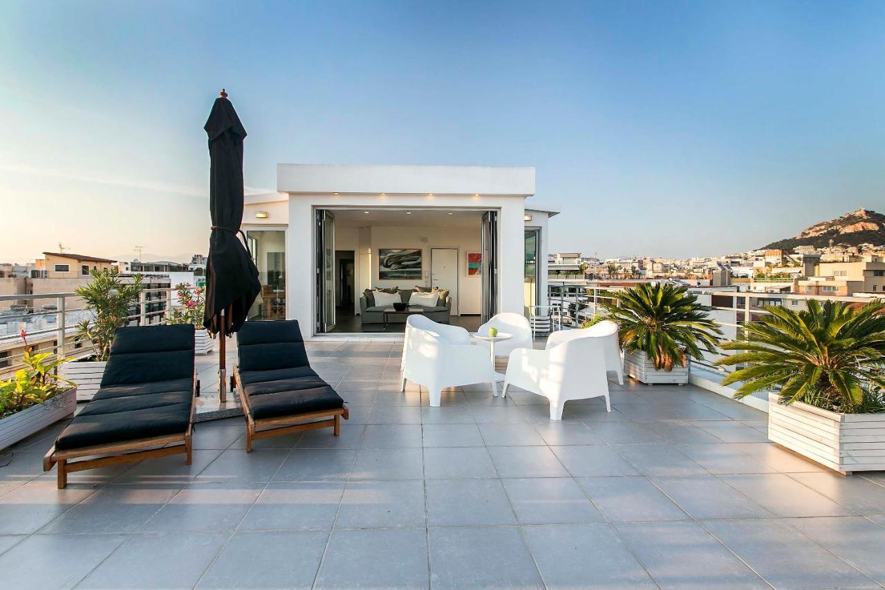 Acropolis Panorama View Penthouse With Private Terraces A Contemporary Parthenon Lägenhet Aten Exteriör bild