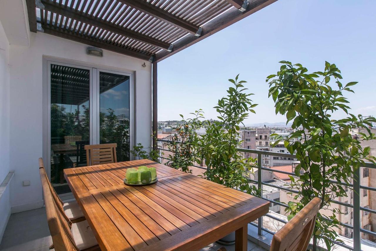 Acropolis Panorama View Penthouse With Private Terraces A Contemporary Parthenon Lägenhet Aten Exteriör bild