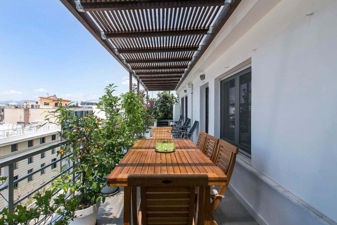 Acropolis Panorama View Penthouse With Private Terraces A Contemporary Parthenon Lägenhet Aten Exteriör bild